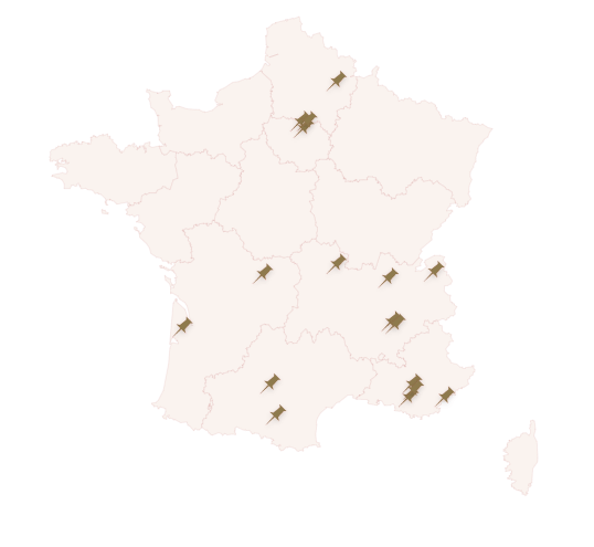 Carte des établissements Baristar